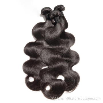 SPARK Raw Indian Virgin Human Hair Extension Cheap Long Straight Cuticle Aligned Human Hair Bundles Natural Hair Products